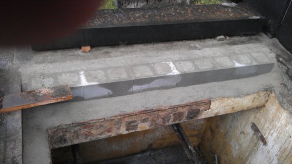 Detail po betonování